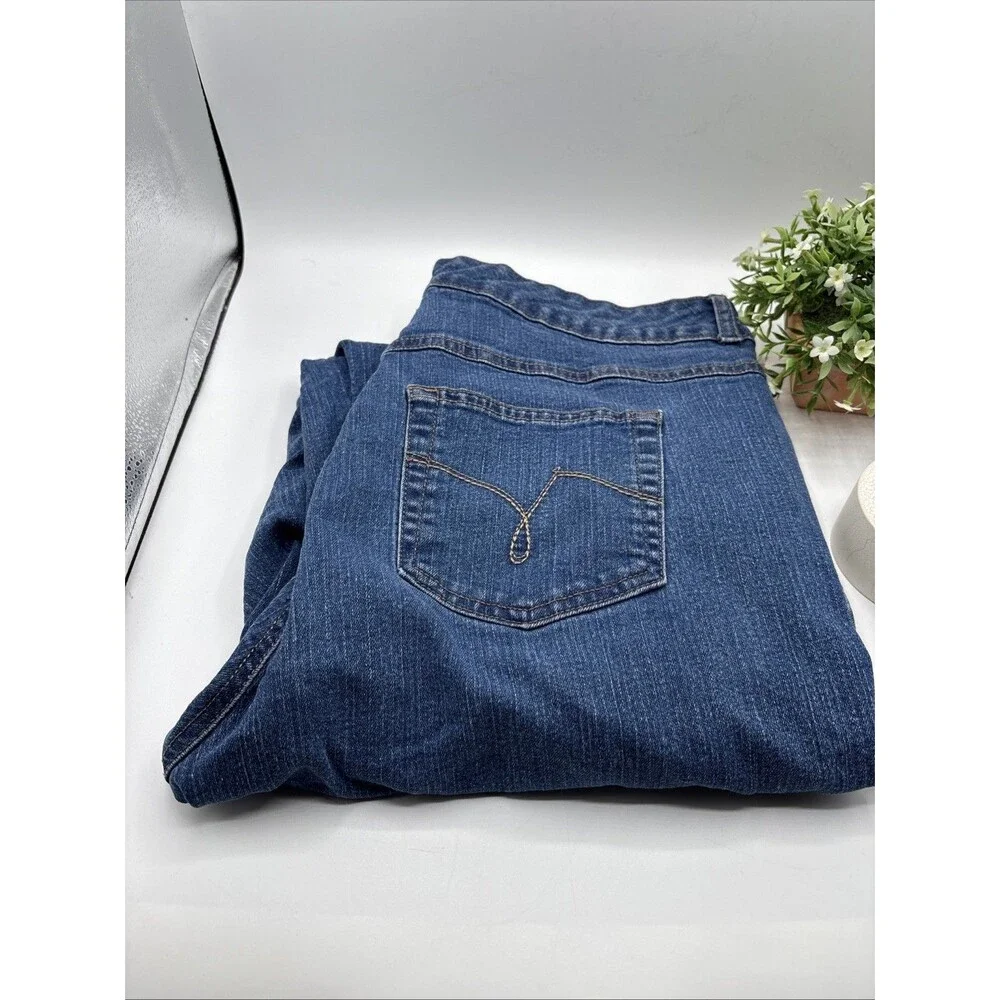 JMS Just My Size Stretch Denim Jeans Pants Woman 20W Straight Waist 37